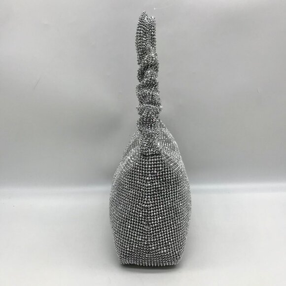 I.N.C International Concepts Silver Mesh Scrunch Shoulder Bag - Picture 4 of 11